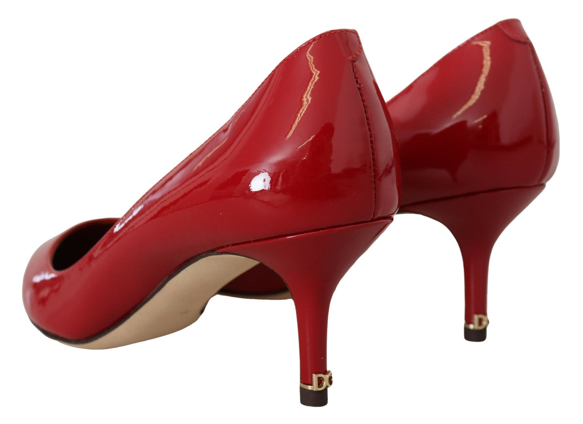 Escarpins exquis en cuir verni rouge Dolce &amp; Gabbana