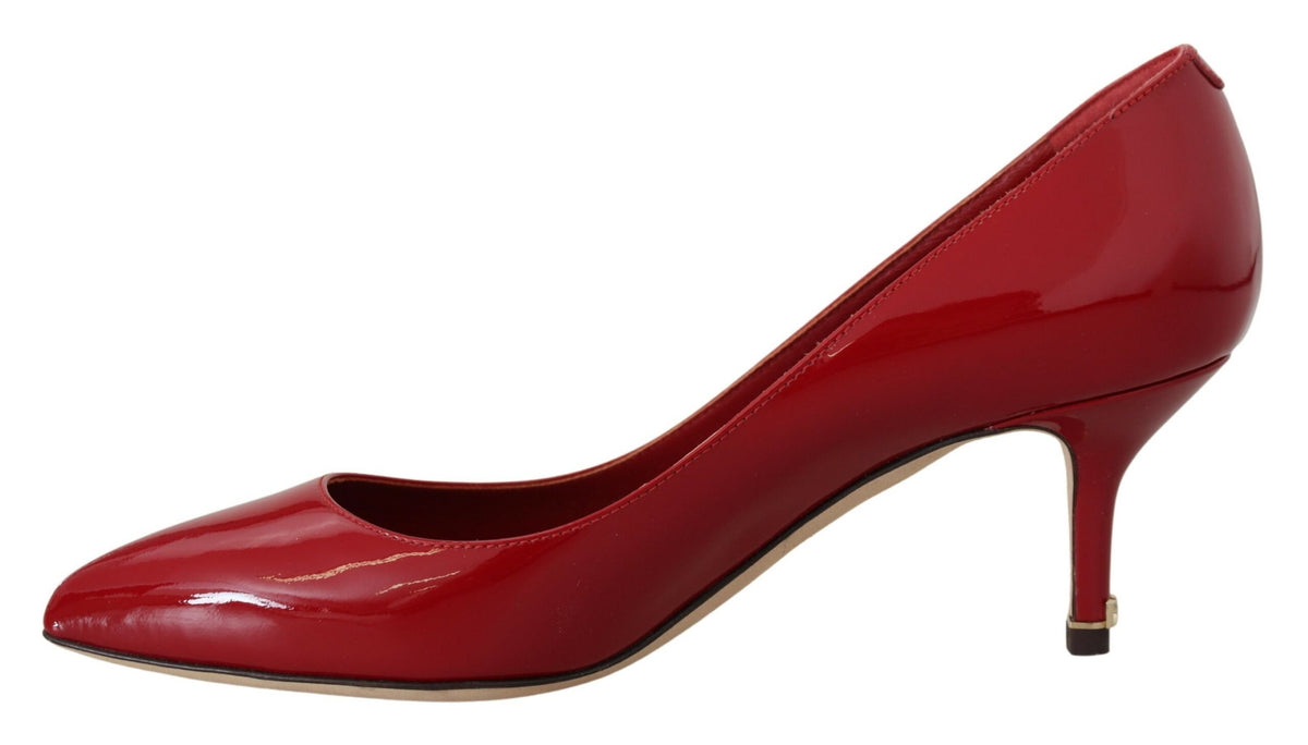 Escarpins exquis en cuir verni rouge Dolce &amp; Gabbana