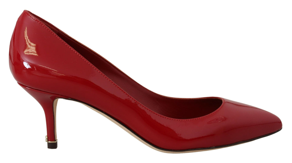 Escarpins exquis en cuir verni rouge Dolce &amp; Gabbana