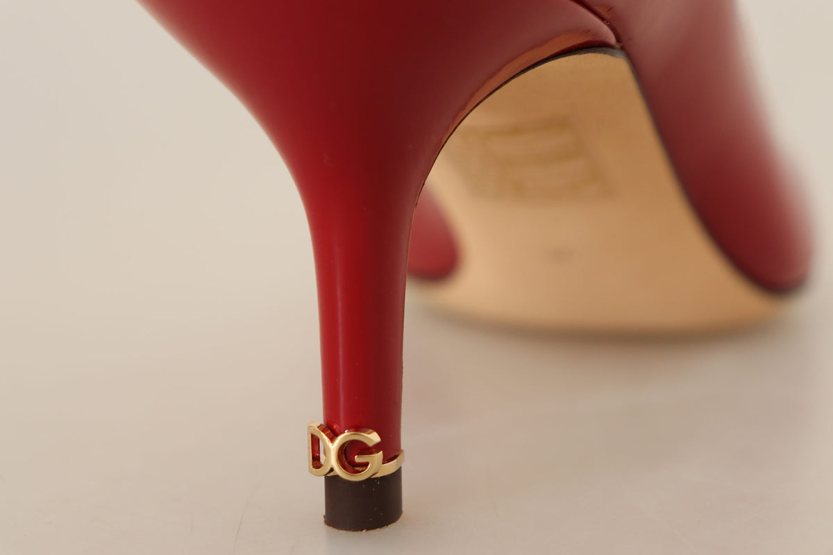 Escarpins exquis en cuir verni rouge Dolce &amp; Gabbana