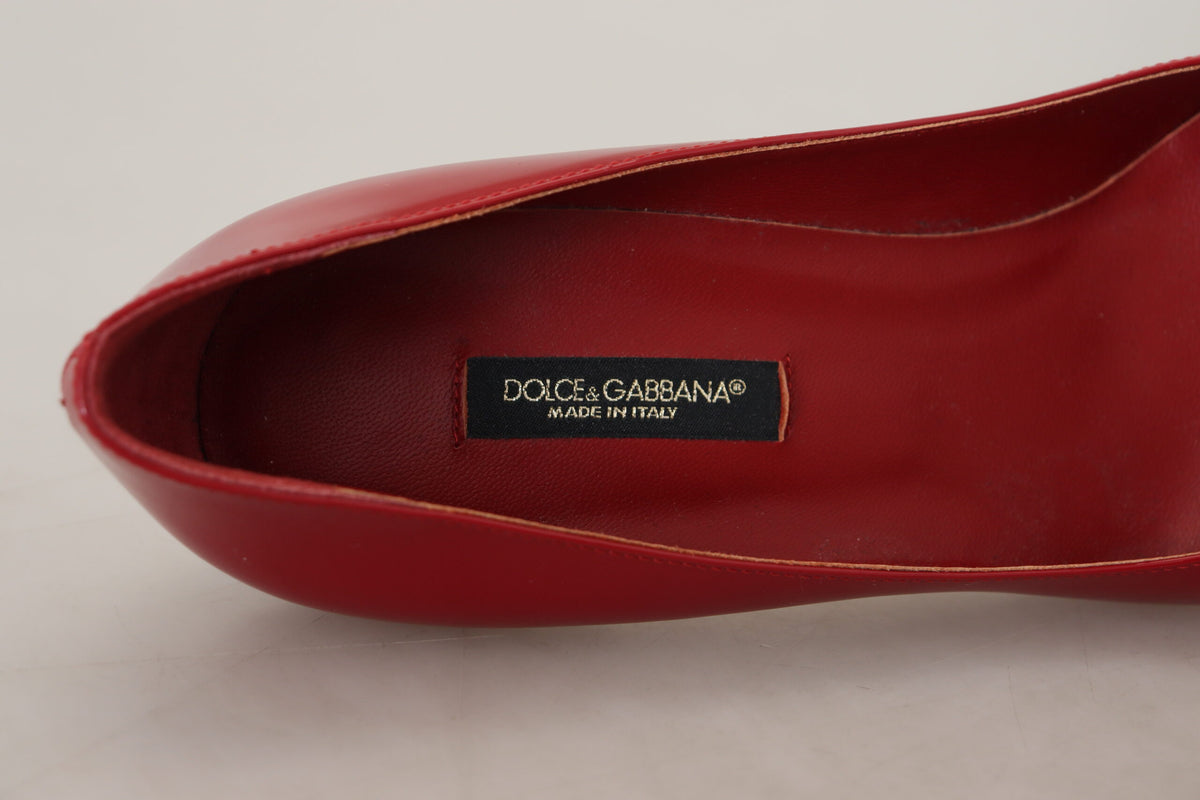 Escarpins exquis en cuir verni rouge Dolce &amp; Gabbana