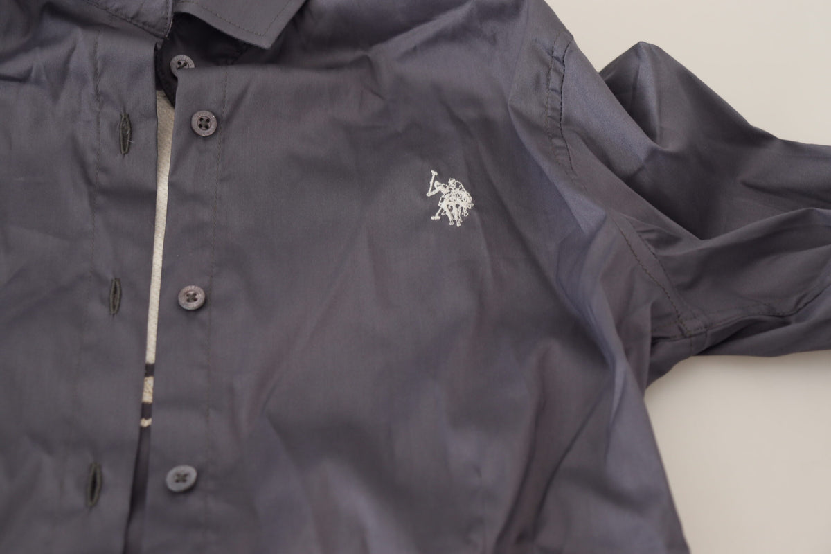 Polo gris élégant à manches longues US POLO ASSN.