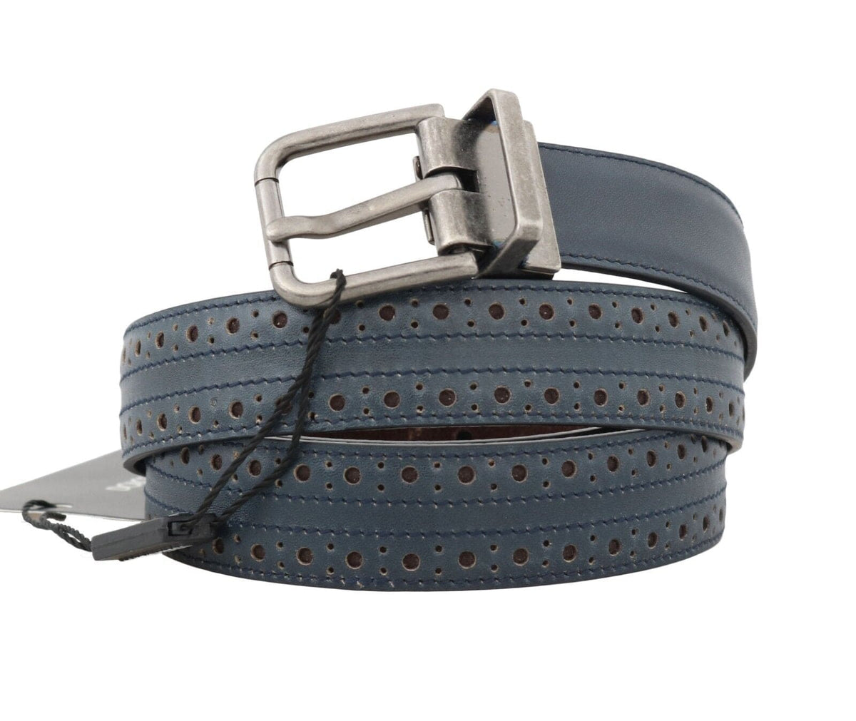 Ceinture élégante en cuir bleu pour homme Dolce &amp; Gabbana