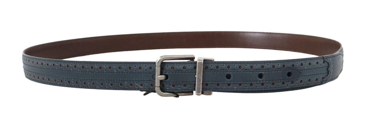 Ceinture élégante en cuir bleu pour homme Dolce &amp; Gabbana