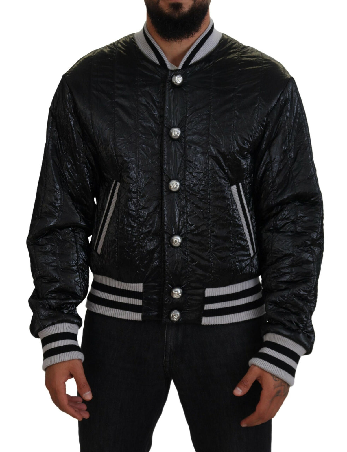 Veste bomber noire élégante Dolce &amp; Gabbana