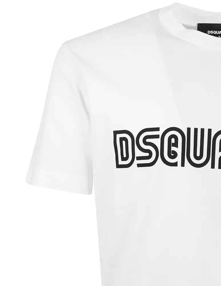 Camiseta clásica de algodón blanca Elevated de Dsquared²