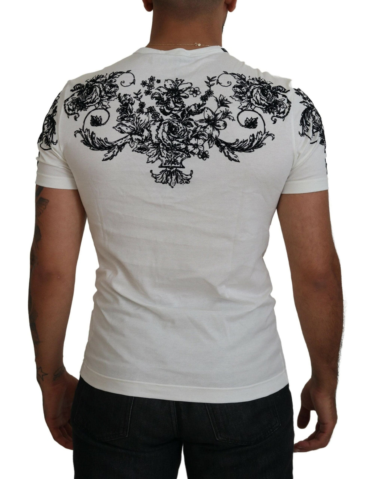 Camiseta elegante con corona floral de Dolce &amp; Gabbana