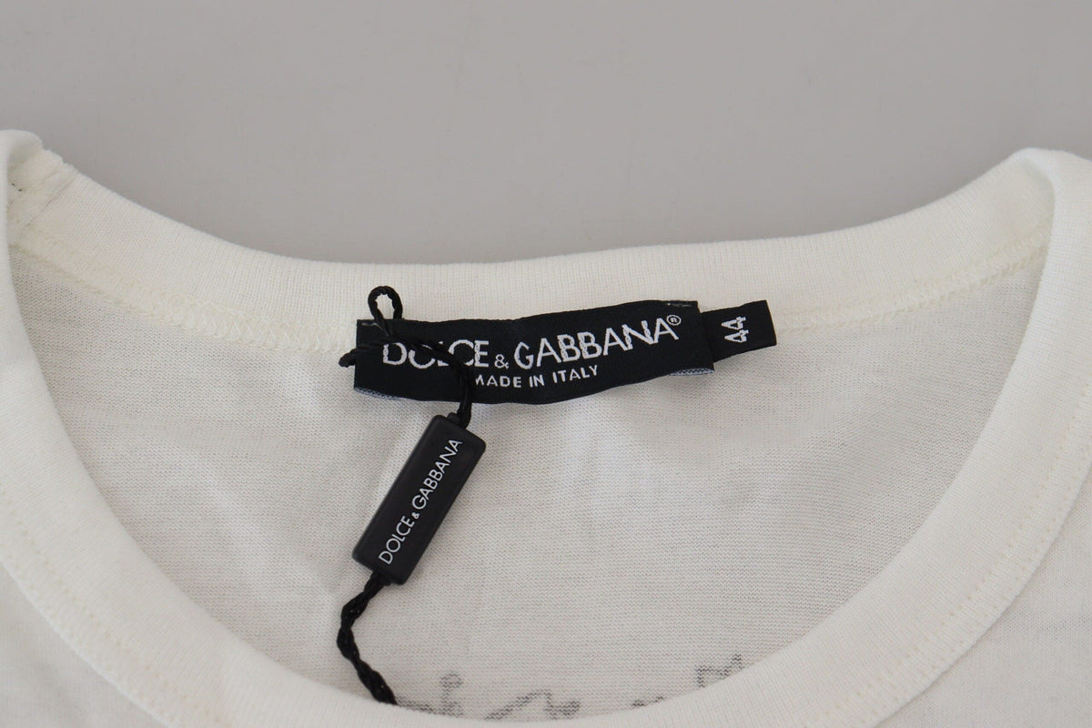 Camiseta elegante con corona floral de Dolce &amp; Gabbana