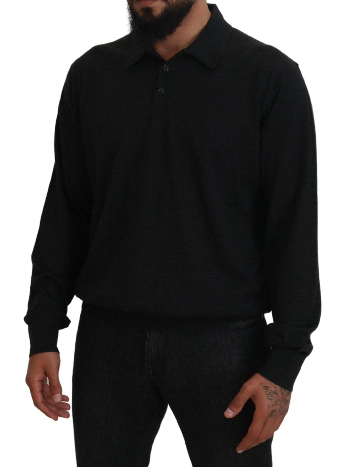 Dolce & Gabbana Elegant Black Cashmere Pullover Sweater