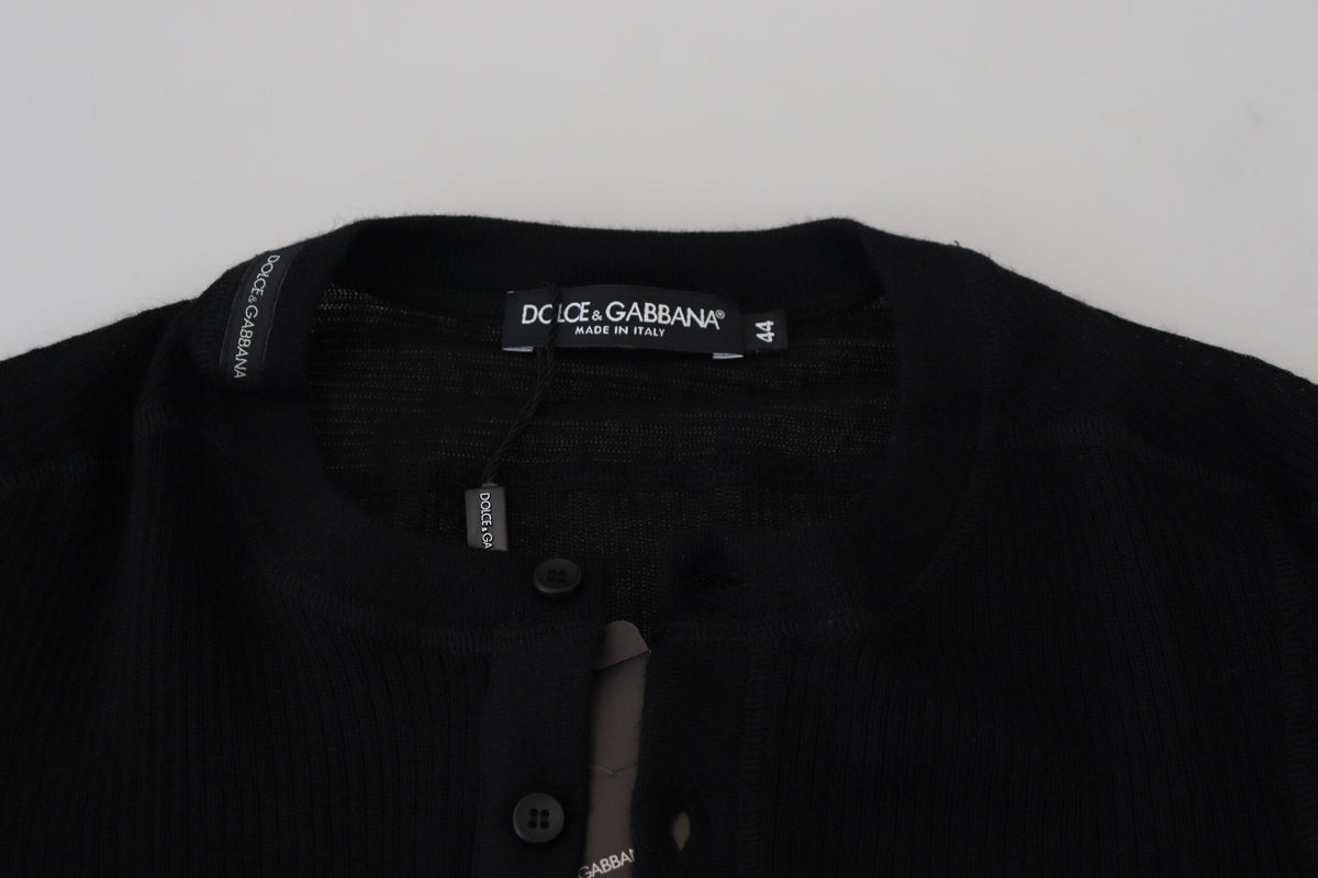 Pull élégant en cachemire noir Dolce &amp; Gabbana