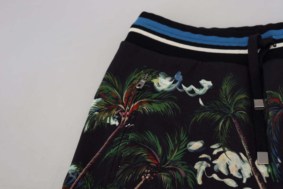 Shorts casuales hasta la rodilla con estampado de volcán de Dolce &amp; Gabbana