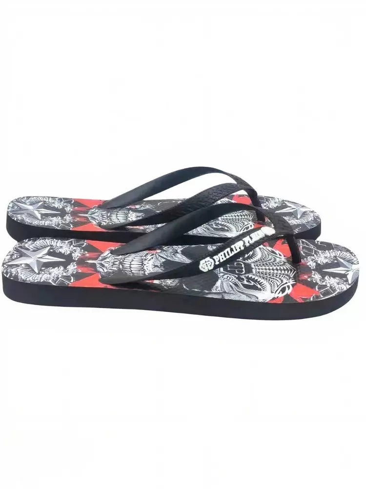 Chanclas con estampado multicolor de Philipp Plein para mujer