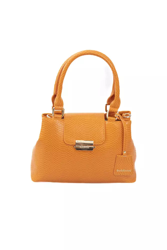 Sac à bandoulière à rabat orange tendance chic de Baldinini avec accents dorés