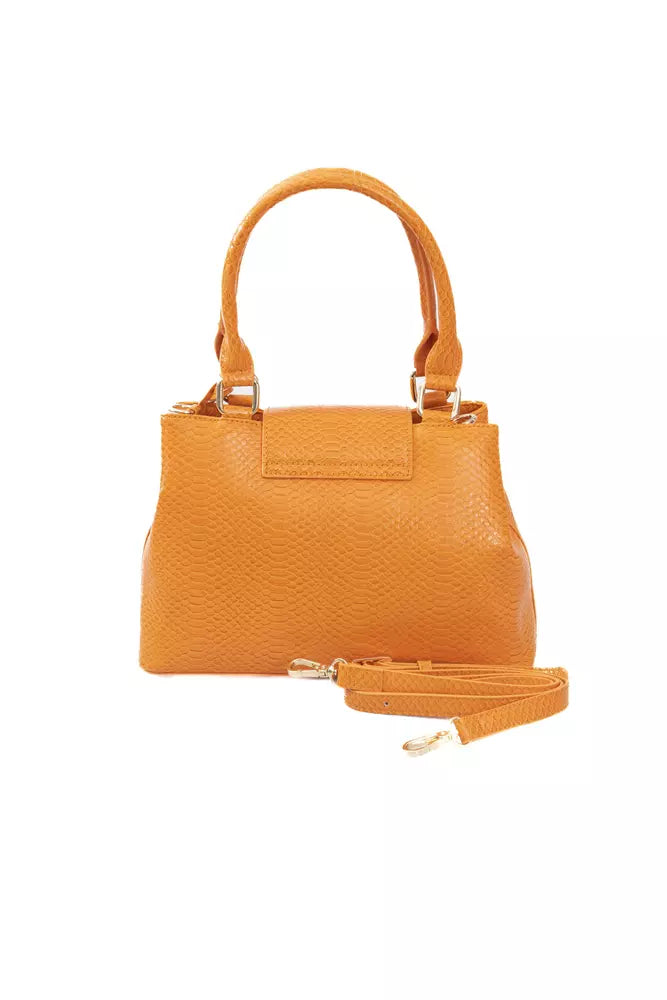 Sac à bandoulière à rabat orange tendance chic de Baldinini avec accents dorés