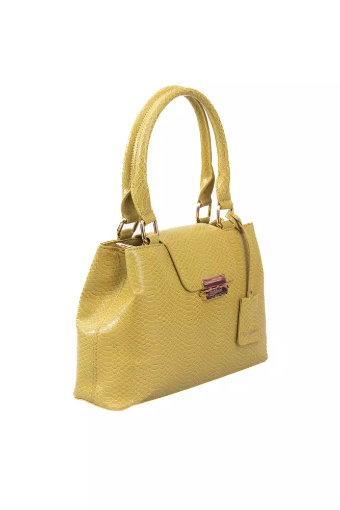 Sac à bandoulière élégant à double compartiment jaune Baldinini Trend