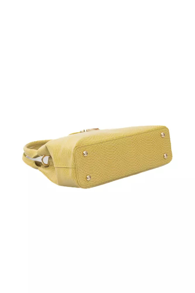 Sac à bandoulière élégant à double compartiment jaune Baldinini Trend