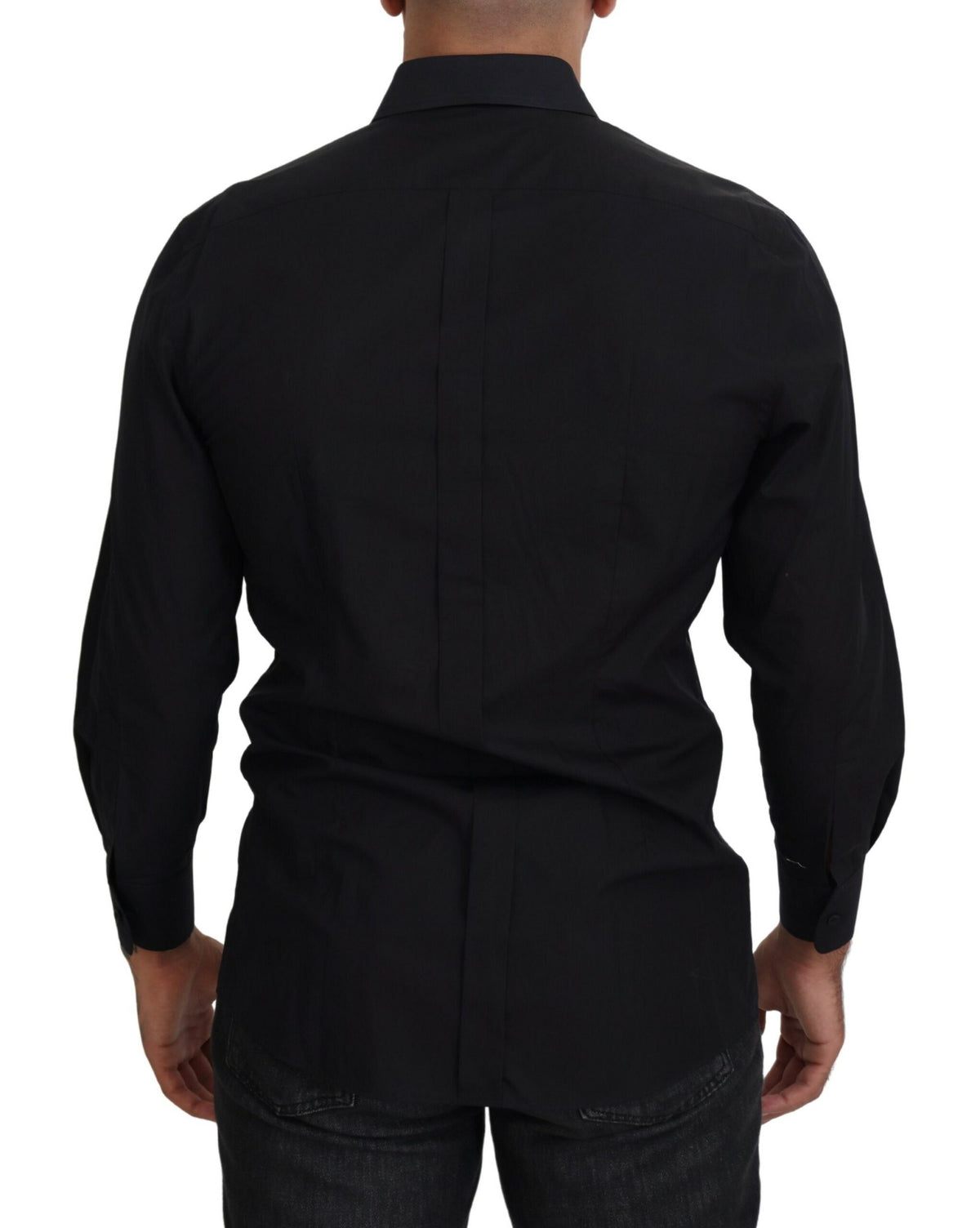 Chemise noire élégante à manches longues de Dolce &amp; Gabbana