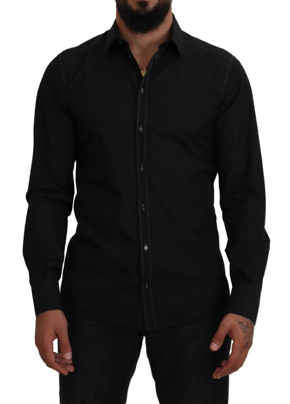 Dolce & Gabbana Elegant Black Formal Cotton Shirt