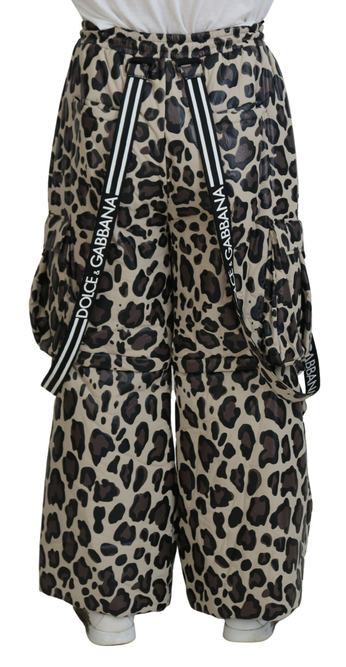 Pantalones de nieve con estampado de leopardo multicolor de Dolce &amp; Gabbana