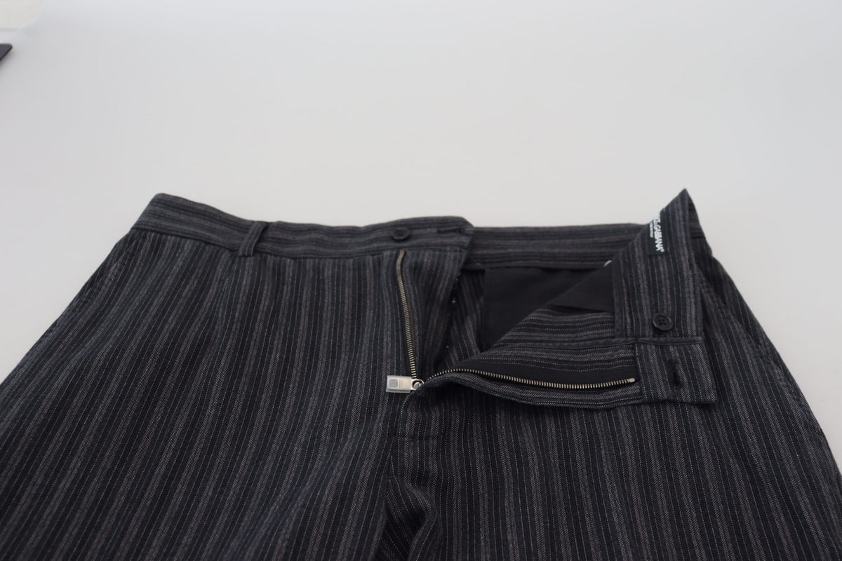 Dolce & Gabbana Elegant Striped Chino Dress Pants