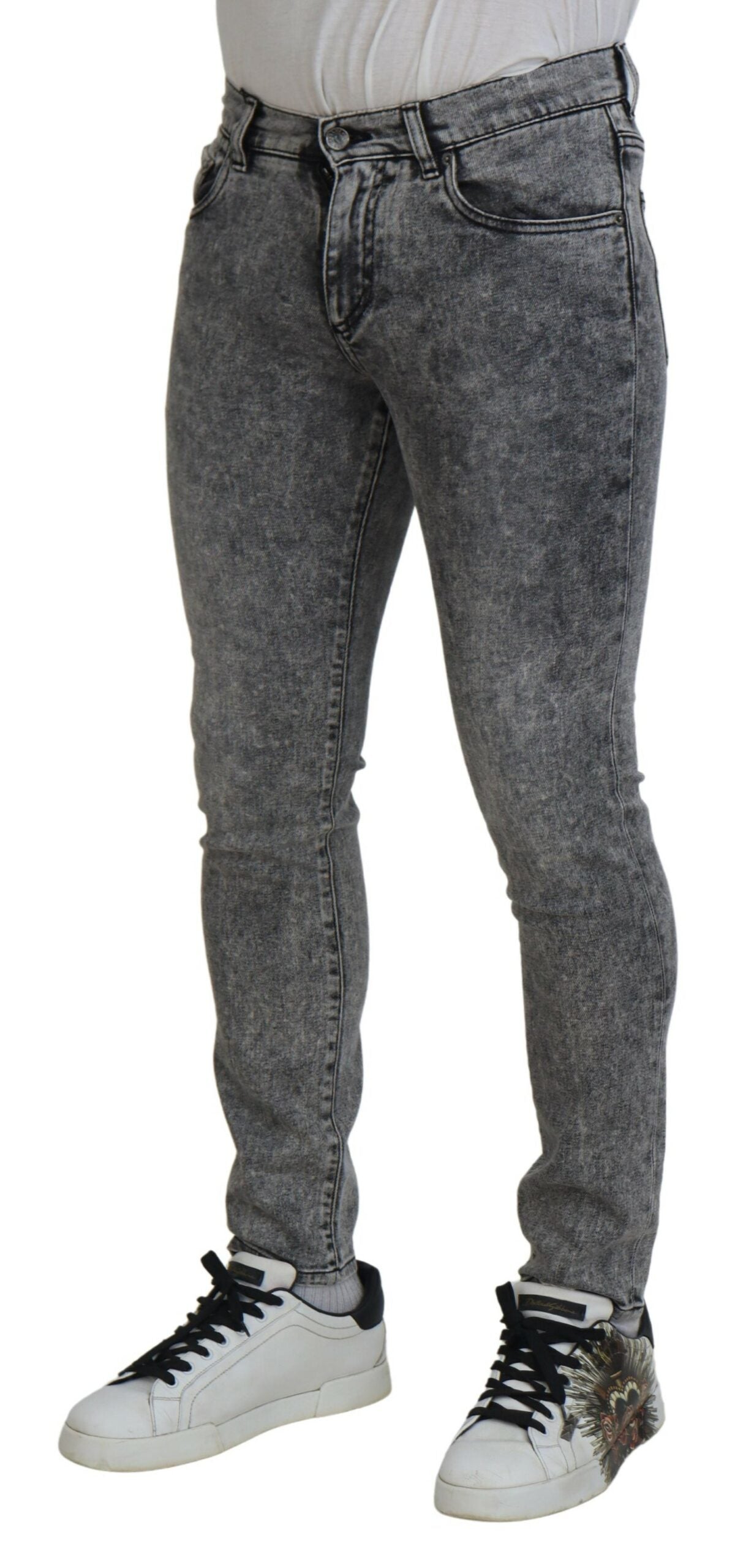 Jean skinny gris élégant Dolce &amp; Gabbana