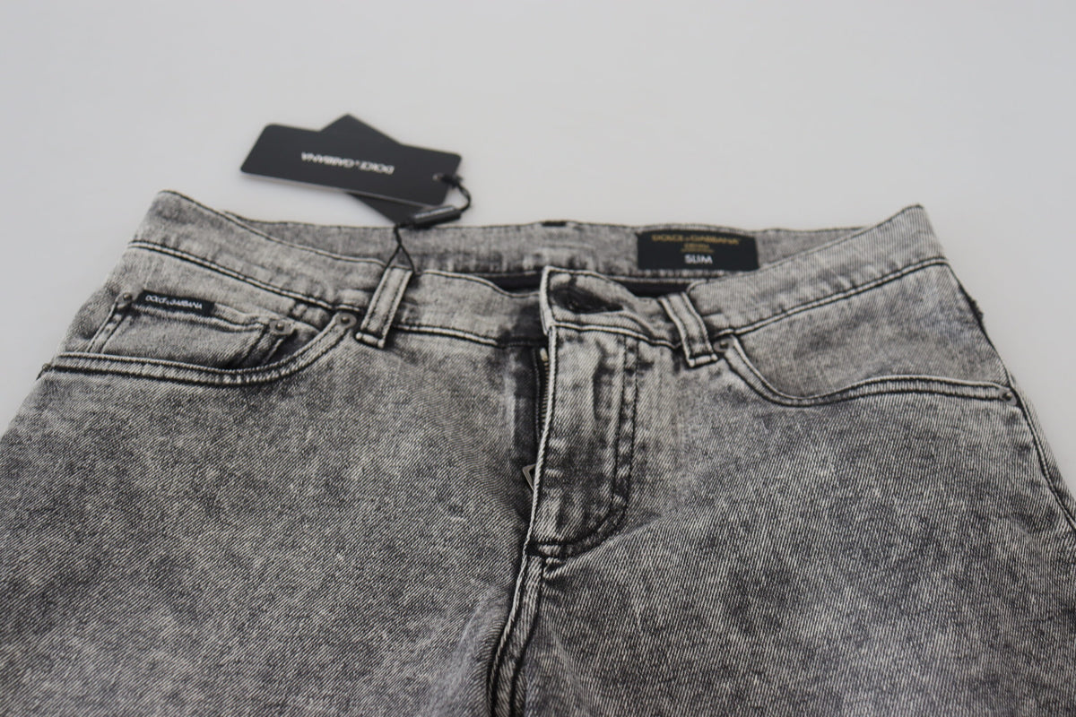 Jean skinny gris élégant Dolce &amp; Gabbana