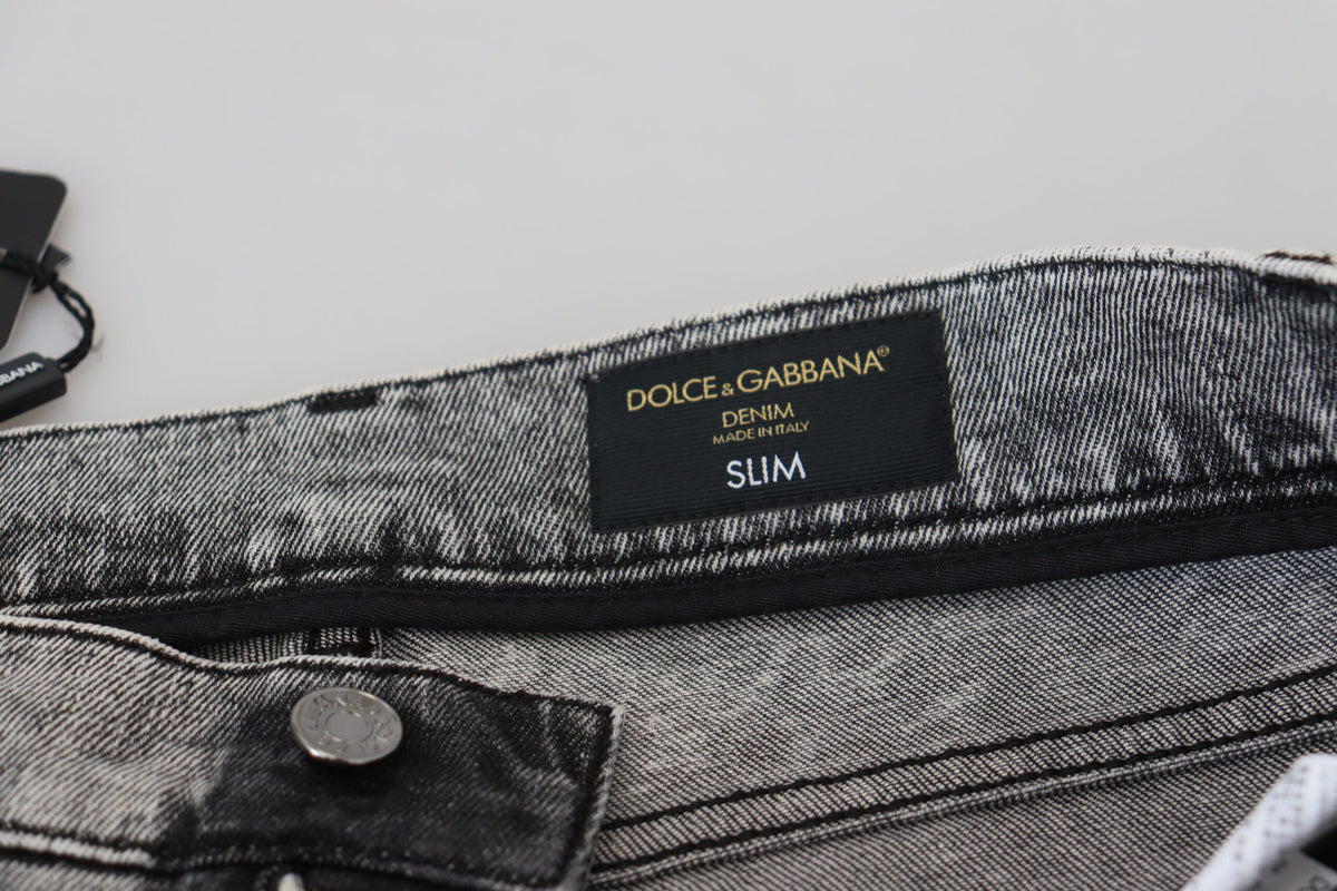 Jean skinny gris élégant Dolce &amp; Gabbana