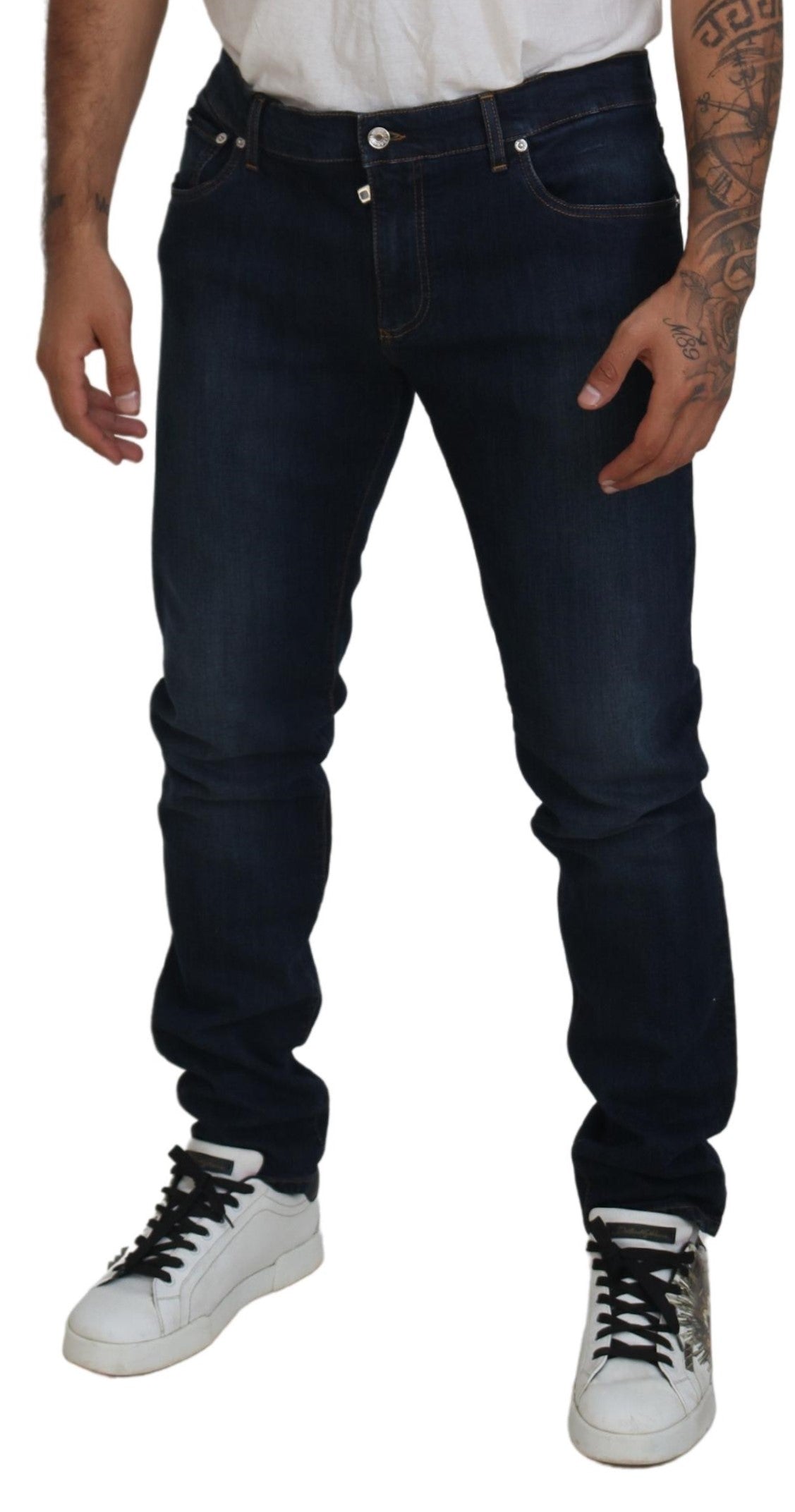 Jean skinny élégant Dolce &amp; Gabbana en bleu foncé