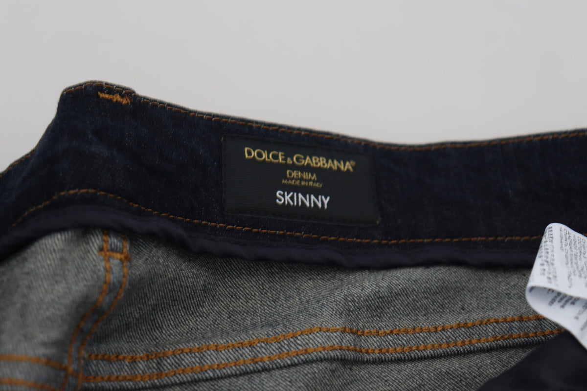 Jean skinny élégant Dolce &amp; Gabbana en bleu foncé