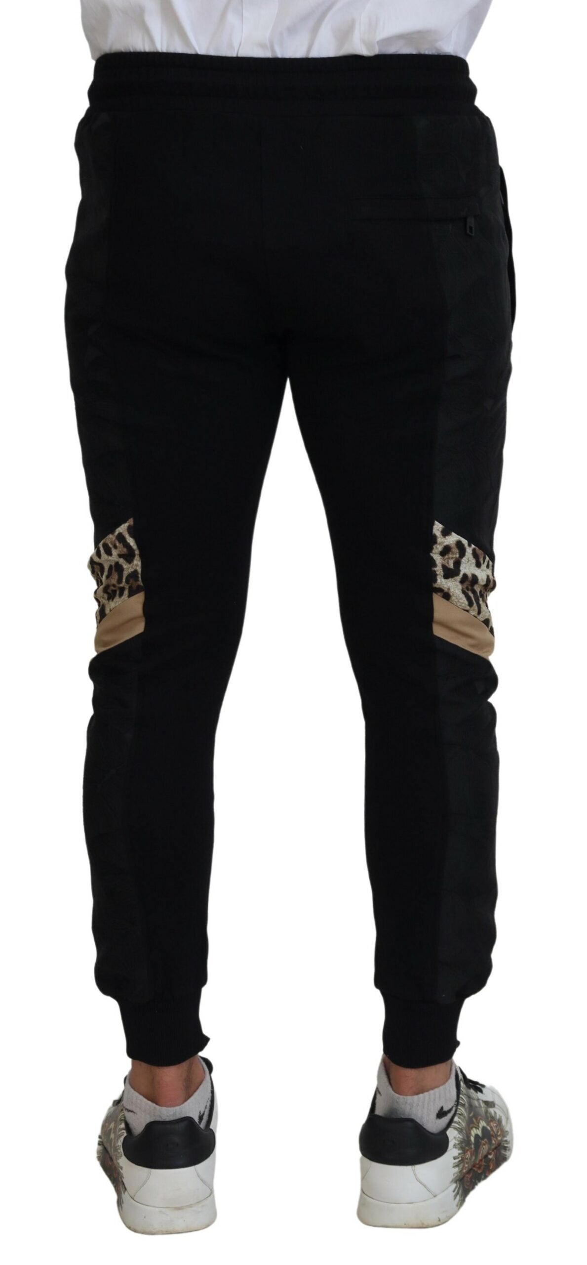 Pantalon de jogging noir élégant Dolce &amp; Gabbana pour l'homme moderne