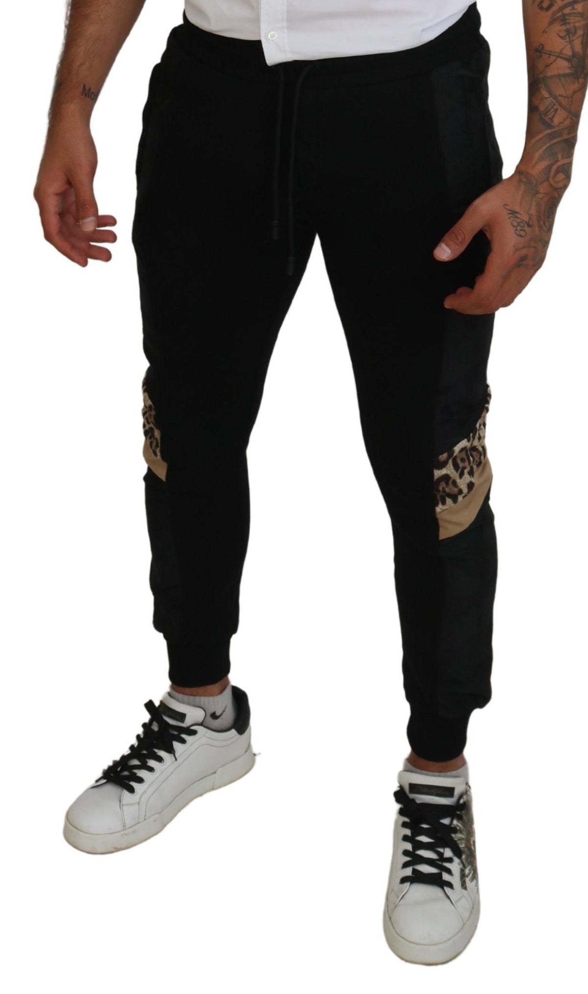 Pantalon de jogging noir élégant Dolce &amp; Gabbana pour l'homme moderne