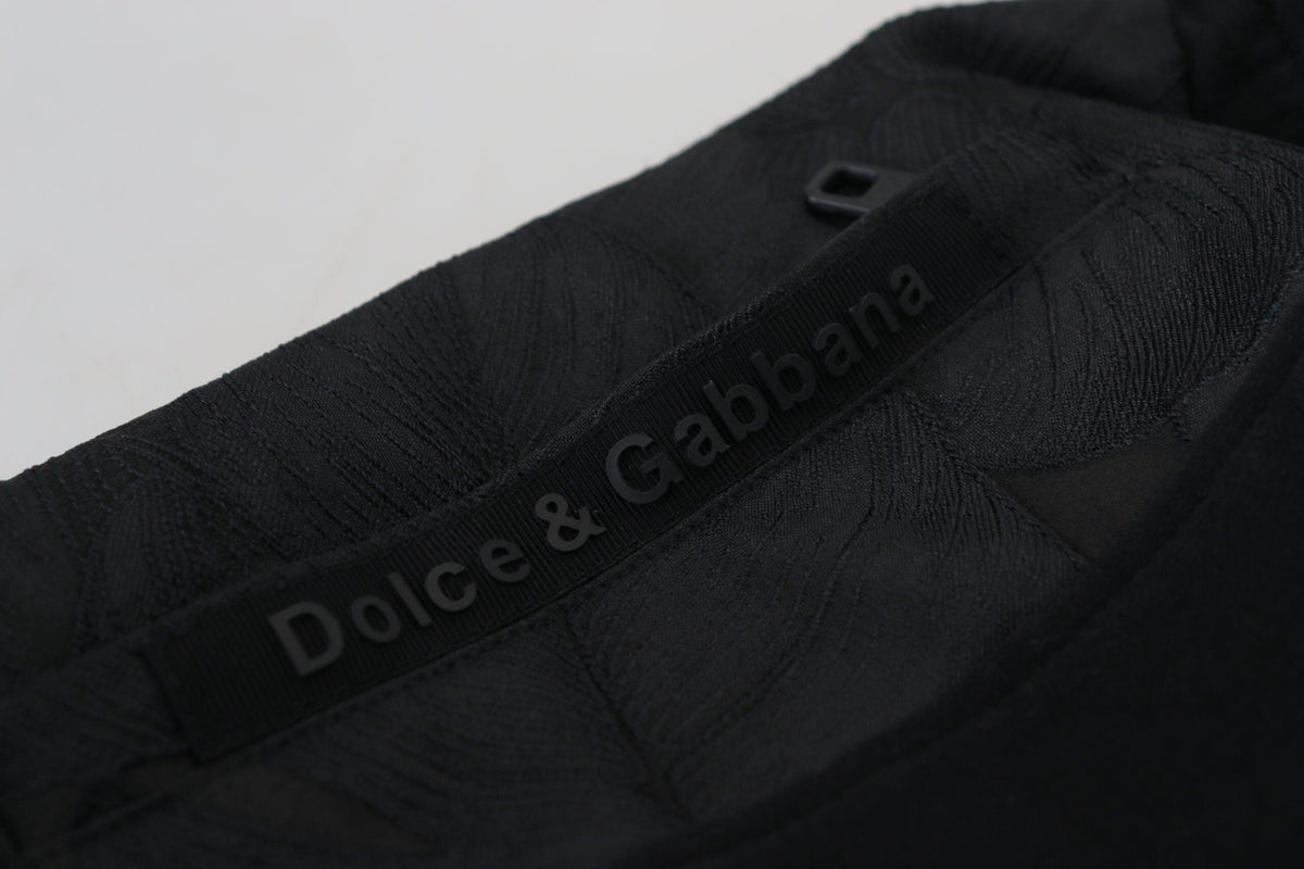 Pantalon de jogging noir élégant Dolce &amp; Gabbana pour l'homme moderne