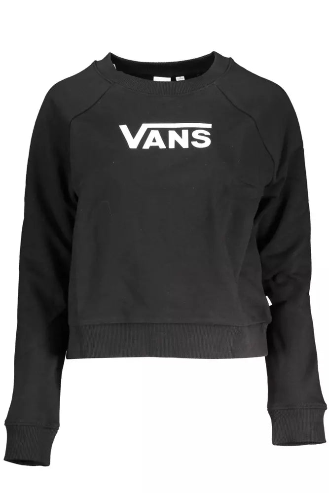 Sweat-shirt Vans en coton noir élégant avec logo imprimé