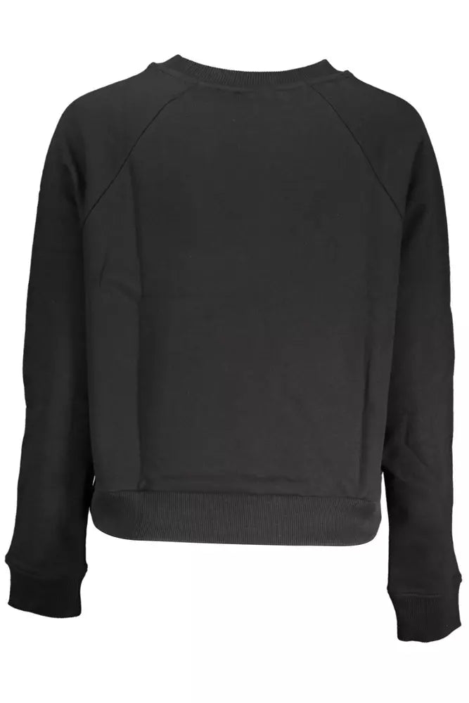 Sweat-shirt Vans en coton noir élégant avec logo imprimé