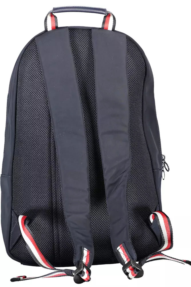 Tommy Hilfiger Sleek Blue Urban Backpack with Laptop Compartment