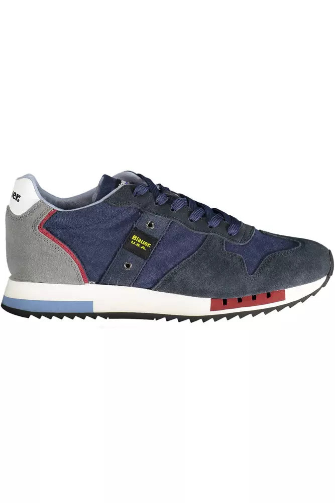 Zapatillas deportivas Blauer Chic en color azul con detalles en contraste