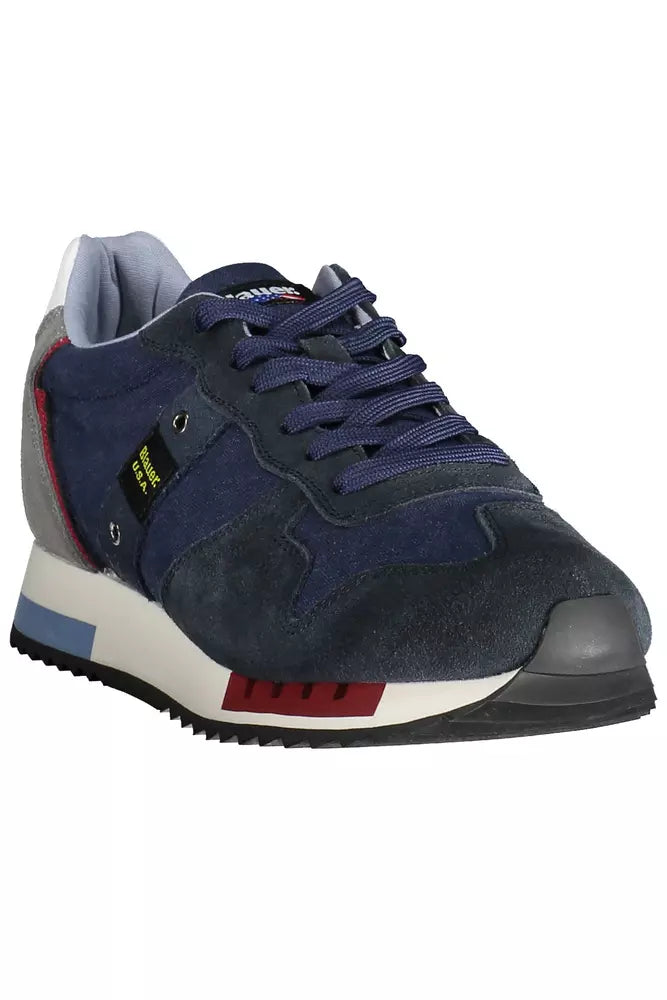 Baskets de sport bleues Blauer Chic avec accents contrastants