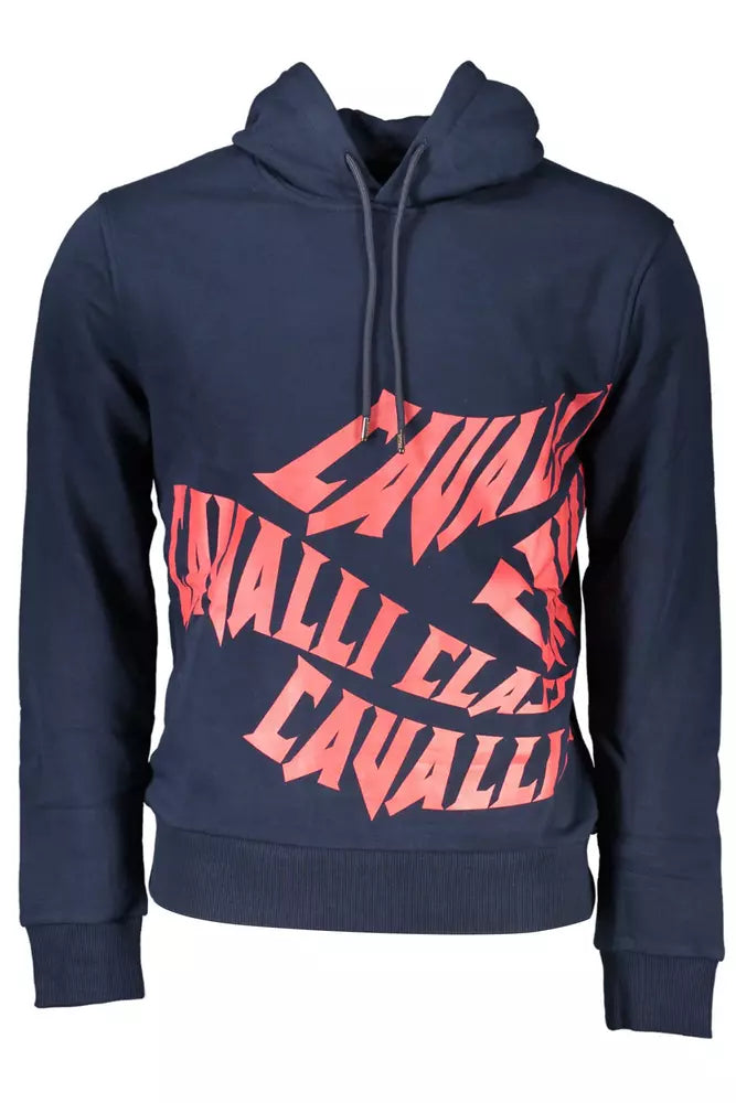 Sweat à capuche bleu Cavalli Class Chic