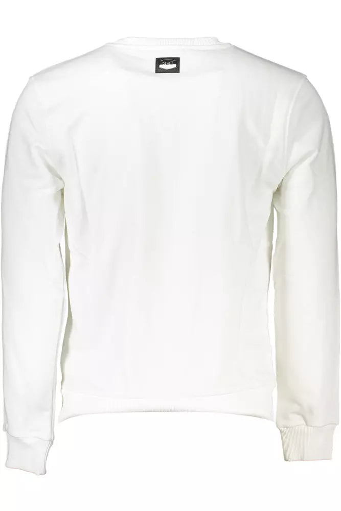 Sudadera elegante bordada en color blanco de Cavalli Class