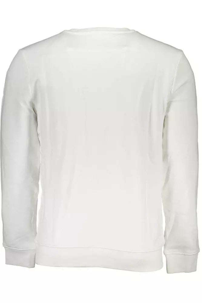 Sudadera elegante de cuello redondo blanca de Guess Jeans