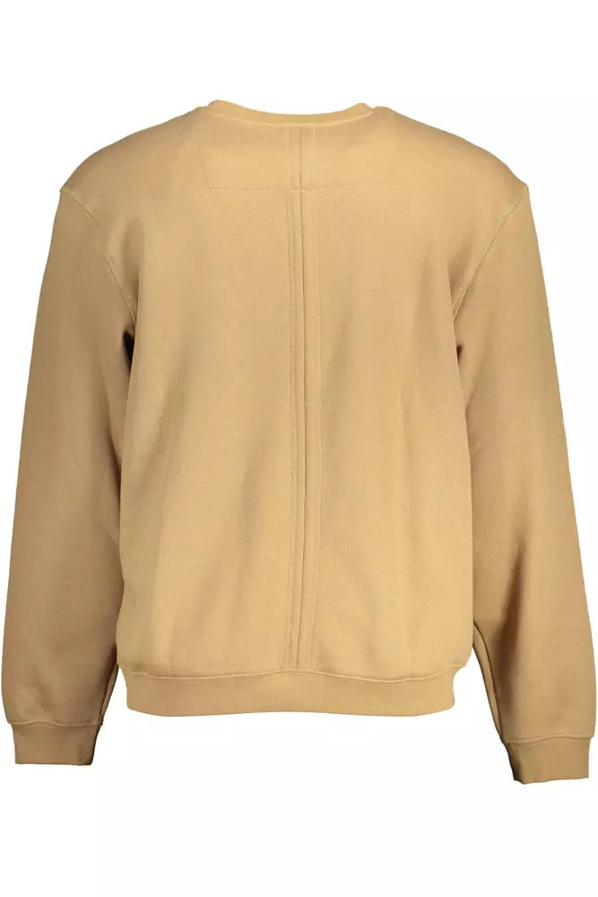 Sudadera informal con cuello redondo en color beige Elevated de Guess Jeans