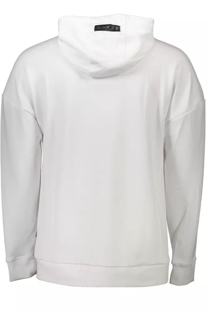 Sudadera con capucha blanca informal elevada de Plein Sport