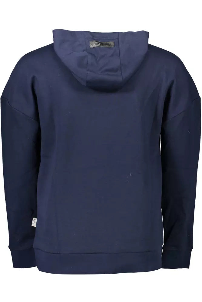 Sudadera con capucha azul elegante y detalle de logotipo de Plein Sport