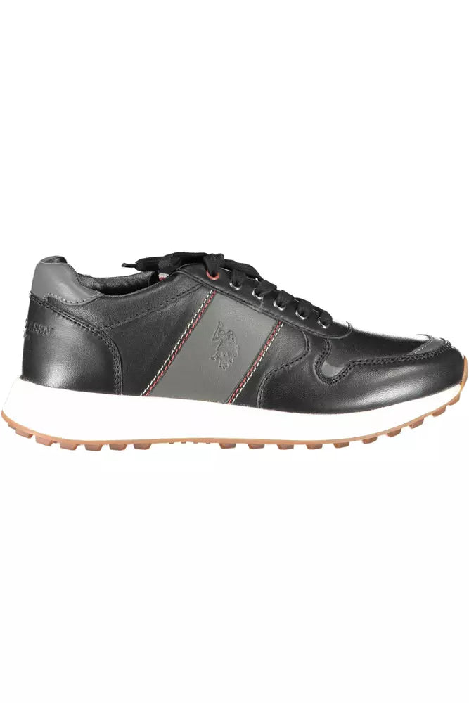 US POLO ASSN. Zapatillas deportivas elegantes de piel ecológica negra