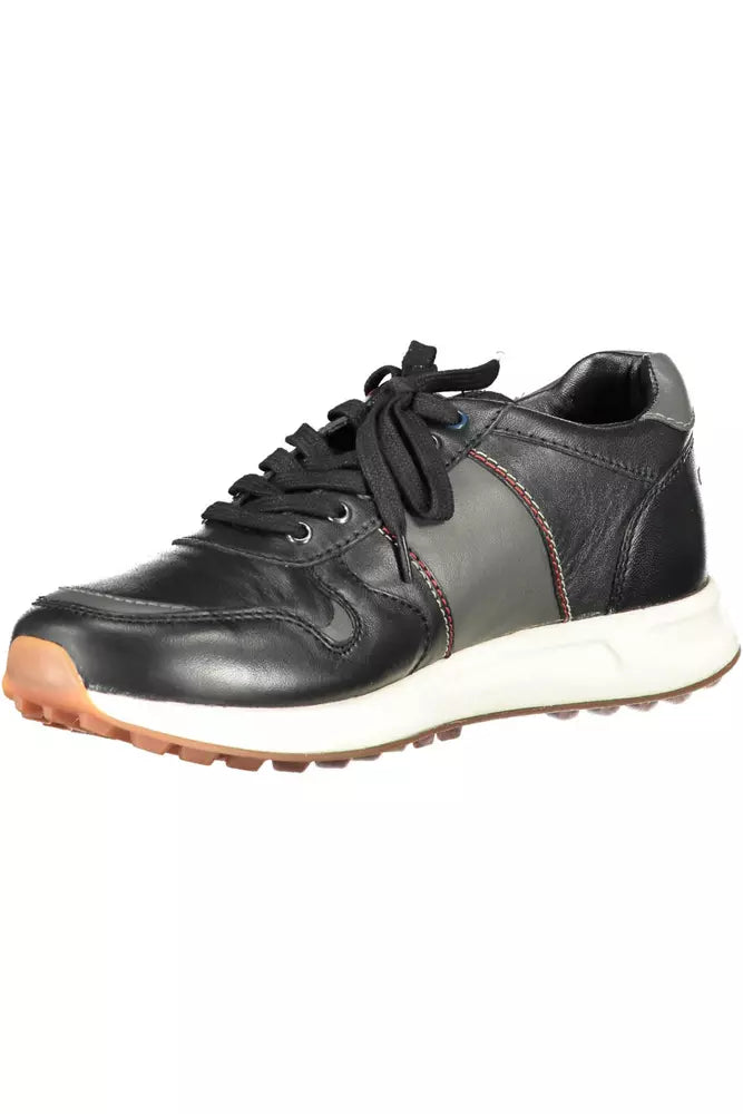 US POLO ASSN. Zapatillas deportivas elegantes de piel ecológica negra