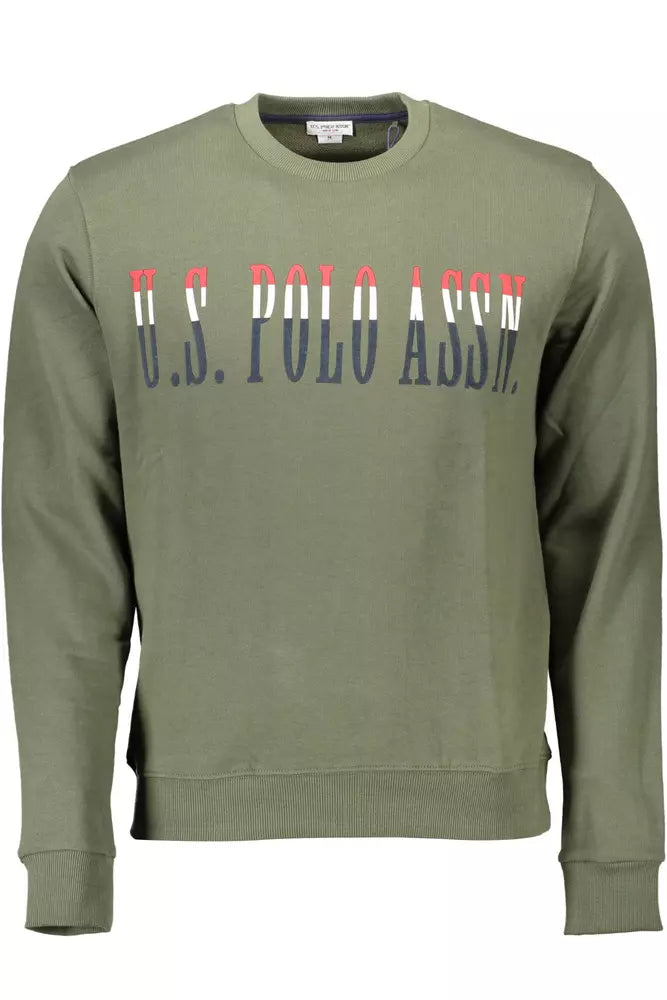 Pull ras du cou en coton vert chic US POLO ASSN.