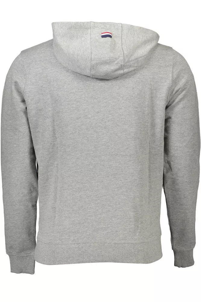 US POLO ASSN. Sudadera clásica de algodón gris con capucha