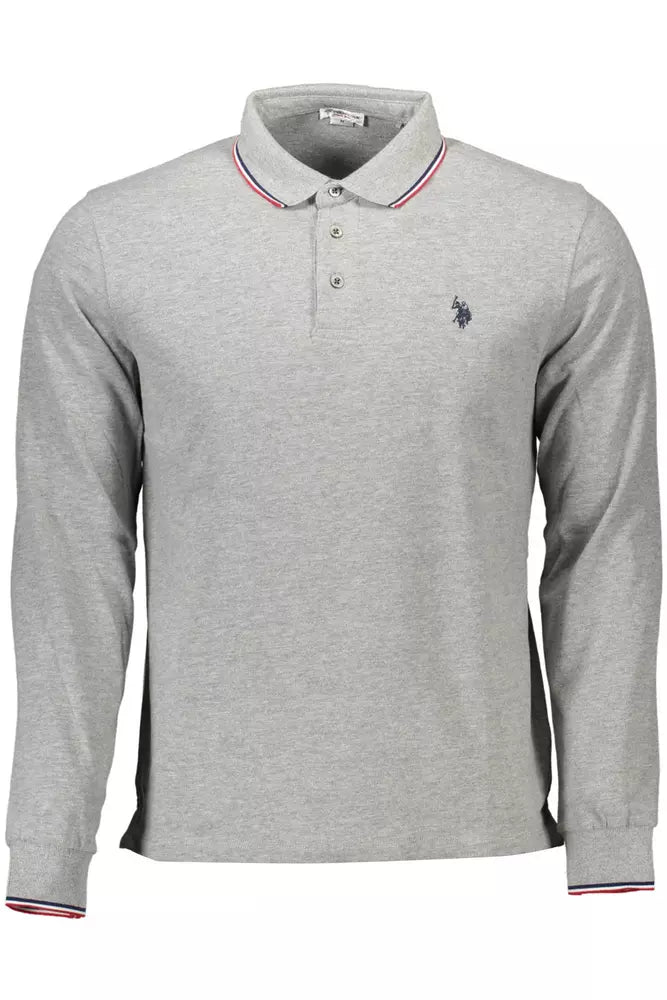 Polo élégant à manches longues avec détails contrastés US POLO ASSN.