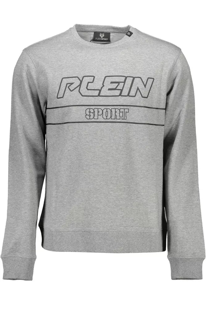 Sweat-shirt à manches longues gris élégant Plein Sport avec logo