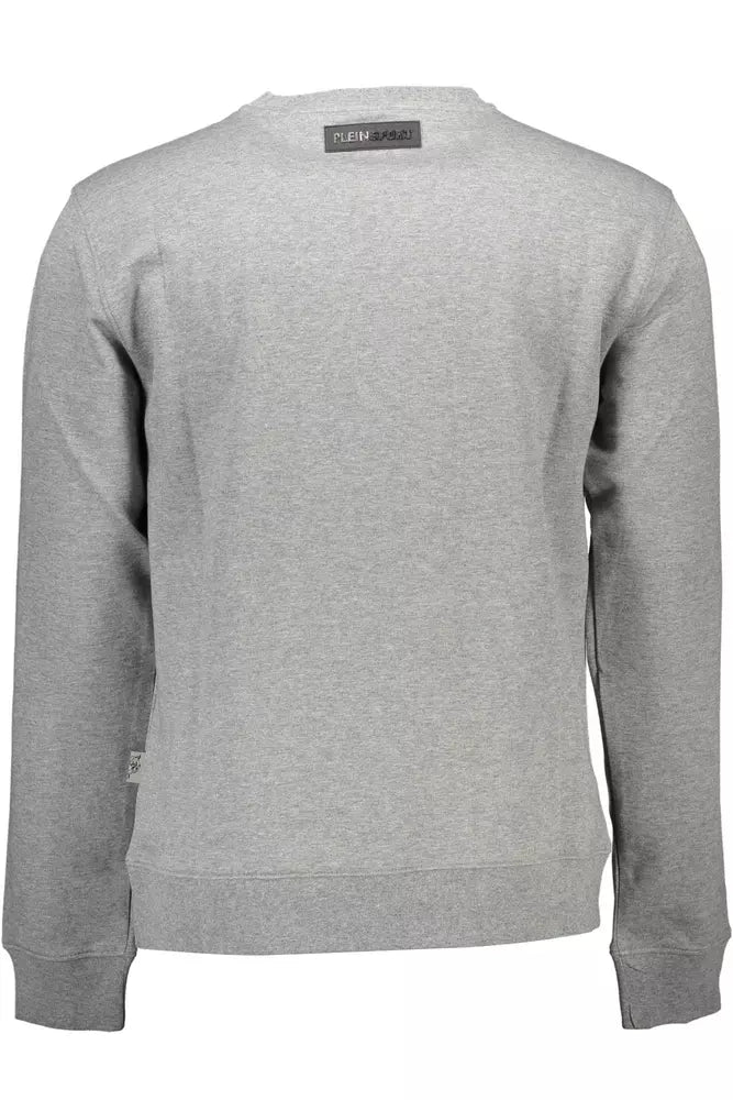 Sweat-shirt à manches longues gris élégant Plein Sport avec logo